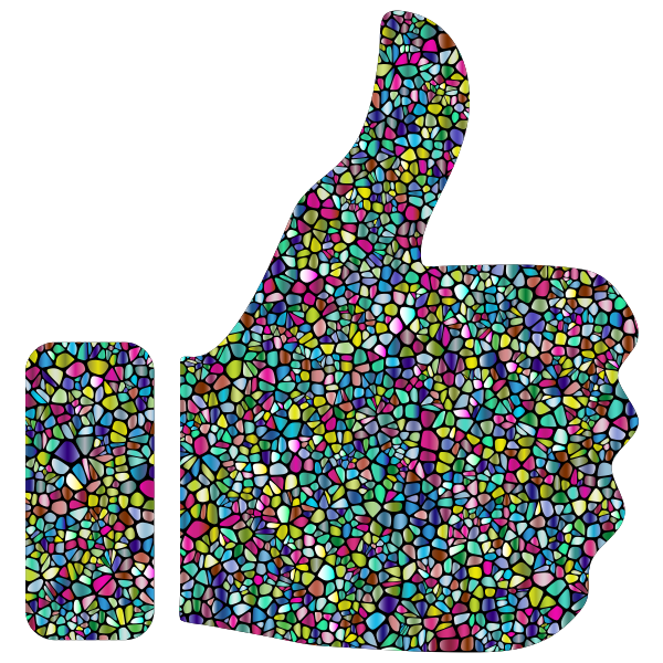 Polyprismatic Tiled Thumbs Up With Background