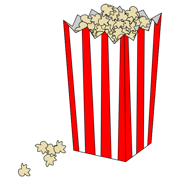 Movie popcorn bag vector image