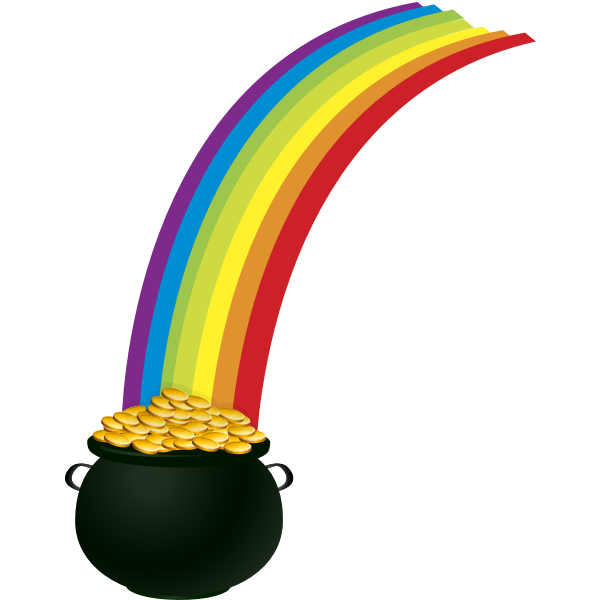 Pot Of Gold Rainbow | Free SVG