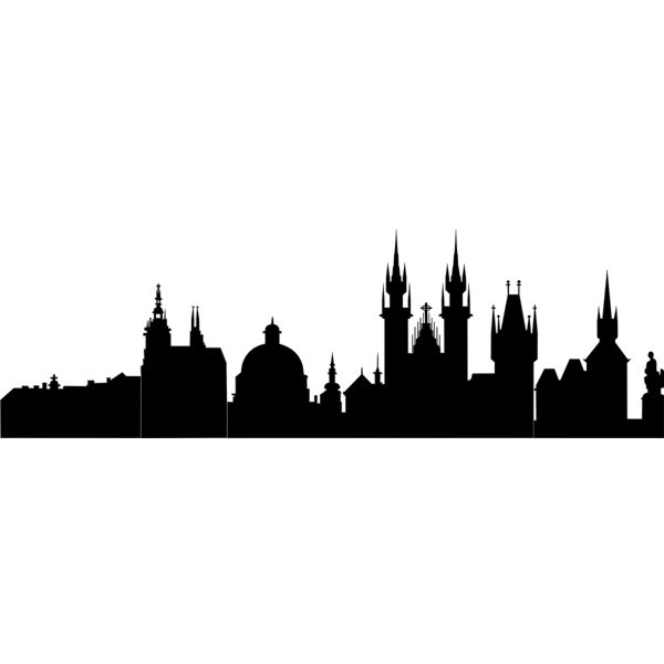 Prague silhouette vector illustration