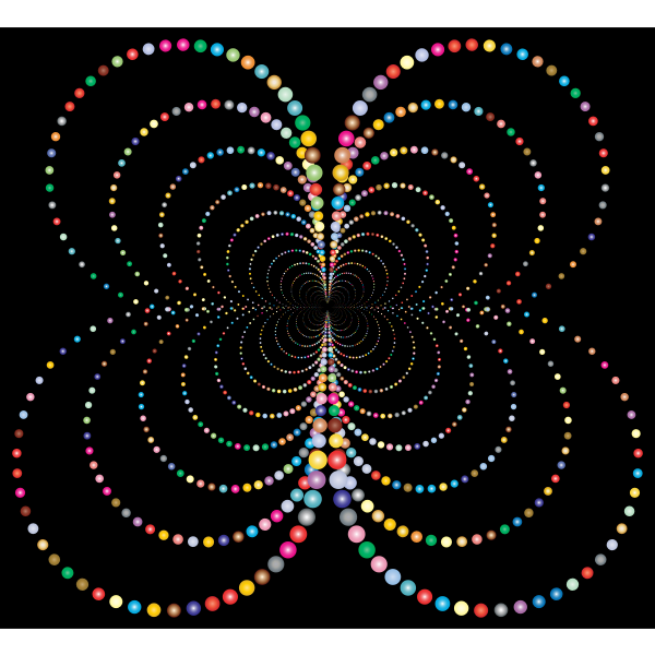 Prismatic Abstract Circles Butterfly 2
