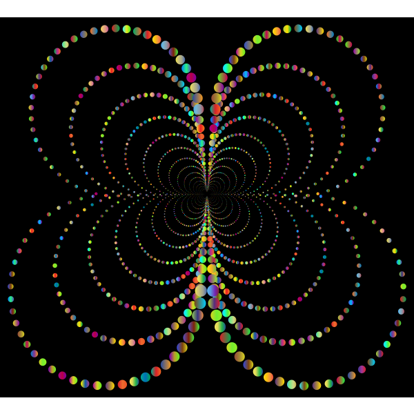 Prismatic Abstract Circles Butterfly 3