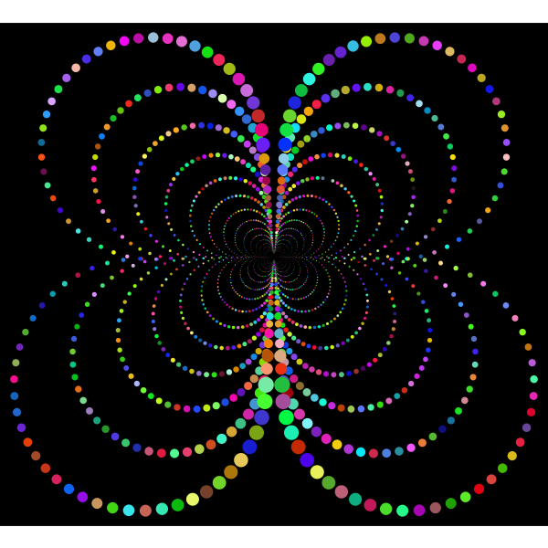 Prismatic Abstract Circles Butterfly