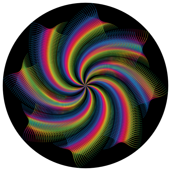 Prismatic Abstract Line Art Cyclone