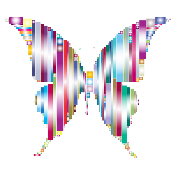 Prismatic Abstract Modern Art Butterfly 3