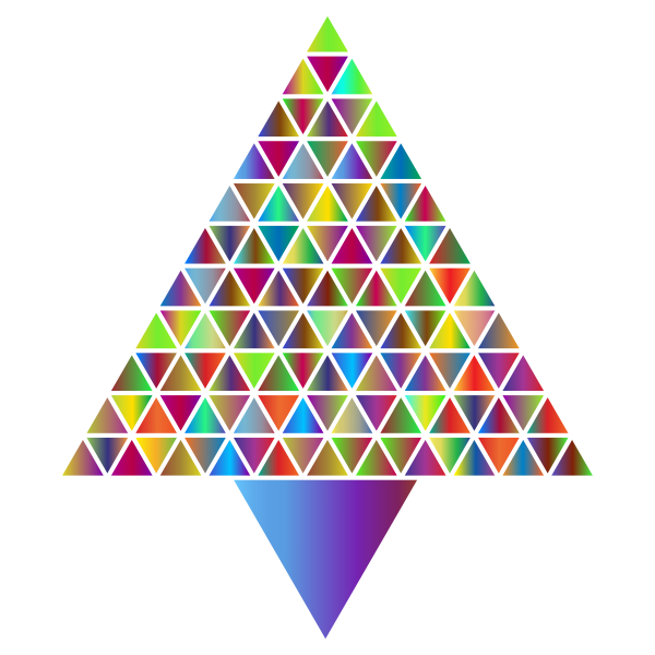 Prismatic Abstract Triangular Christmas Tree 4