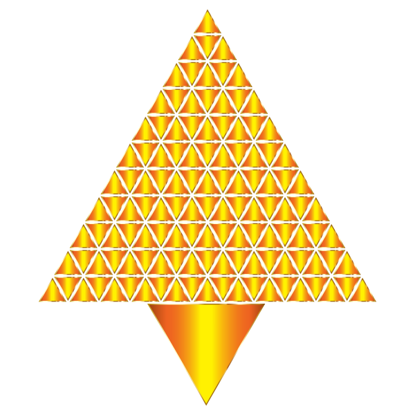 Prismatic Abstract Triangular Christmas Tree 9 No Background