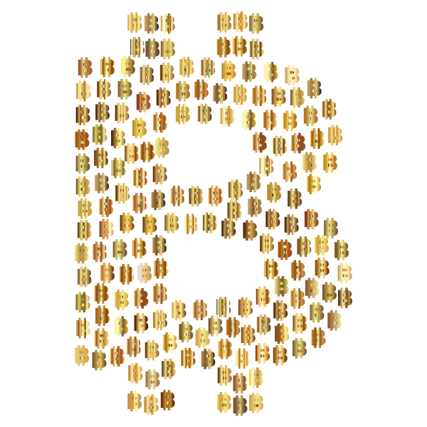 Prismatic Bitcoin Logo Fractal 3