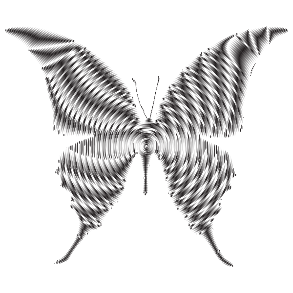 Prismatic Butterfly Silhouette 6 Concentric 2