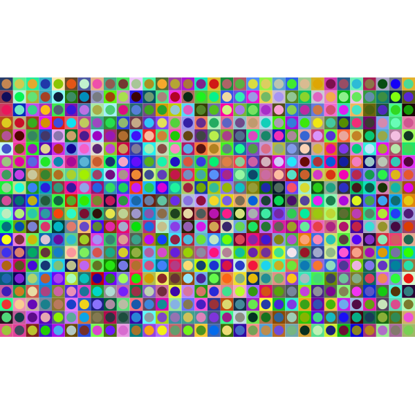 Prismatic Circles And Squares Checkerboard Pattern