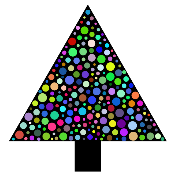 Prismatic Circles Christmas Tree