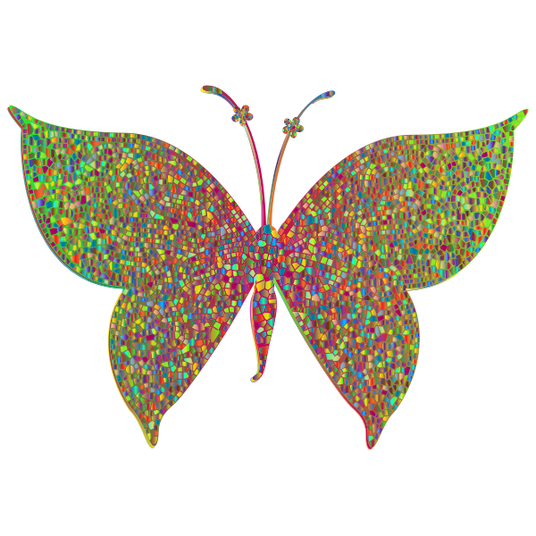 Prismatic Colorful Tiled Butterfly 3