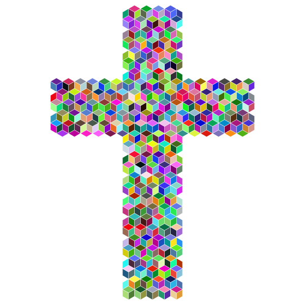 Prismatic Cross Cubes Mosaic