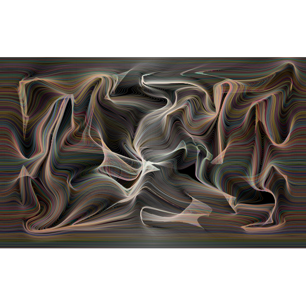 Prismatic Distorted Line Art Background 2 Variation 2