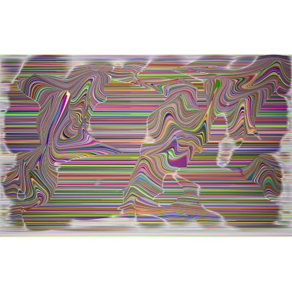 Prismatic Distorted Line Art Background 4 Variation 2