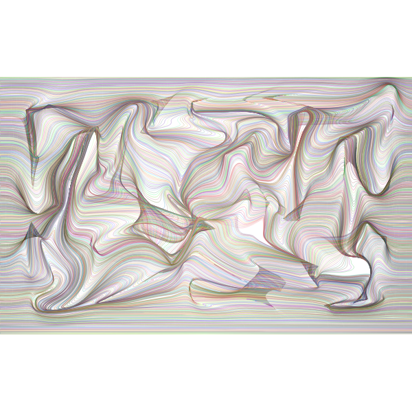 Prismatic Distorted Line Art Background 4