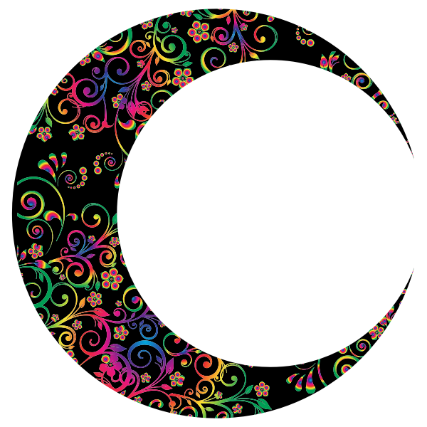 Prismatic Floral Crescent Moon Mark Ii 6 Free Svg