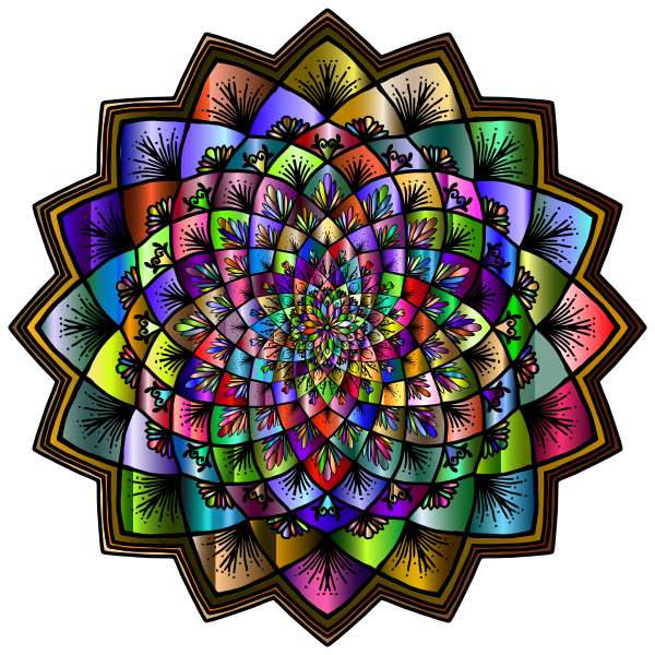 Prismatic Floral Mandala III 4
