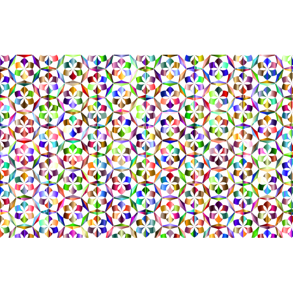 Prismatic Floral Pattern 3 Variation 3 No Background