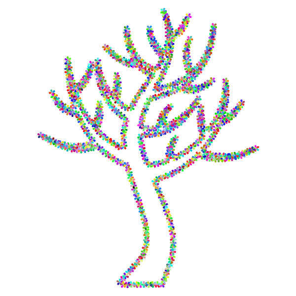 Prismatic Floral Simple Tree