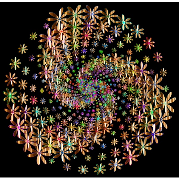 Prismatic Floral Vortex 8 With Background