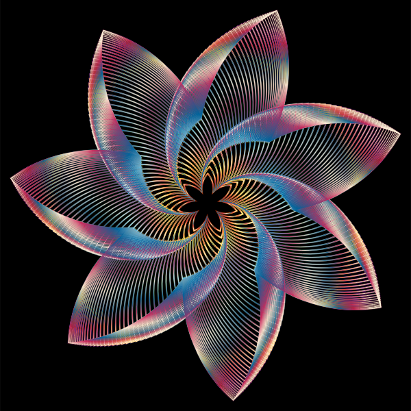Prismatic Flower Line Art 3