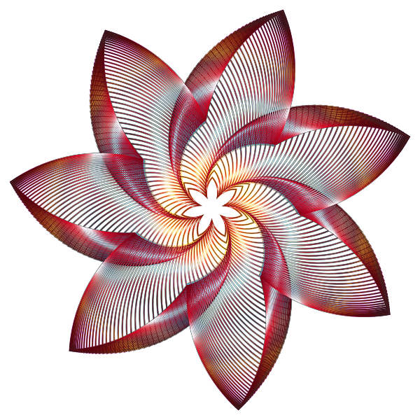 Prismatic Flower Line Art 4 No Background