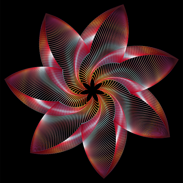 Prismatic Flower Line Art 4