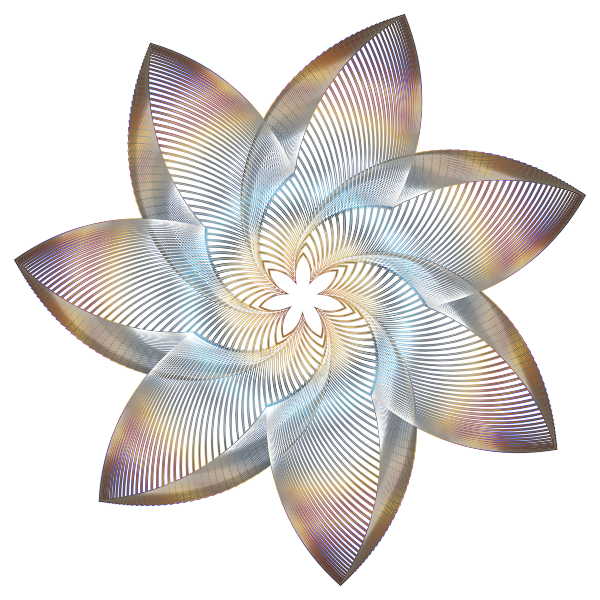 Prismatic Flower Line Art 6 No Background
