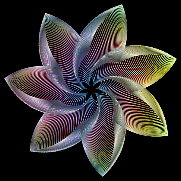 Prismatic Flower Line Art 7