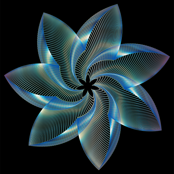 Prismatic Flower Line Art 8