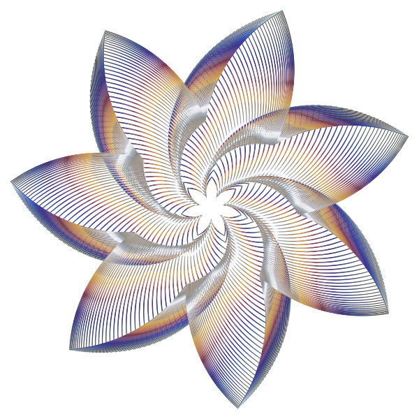 Prismatic Flower Line Art 9 No Background
