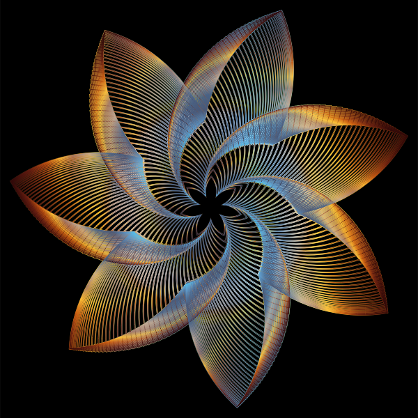 Prismatic Flower Line Art