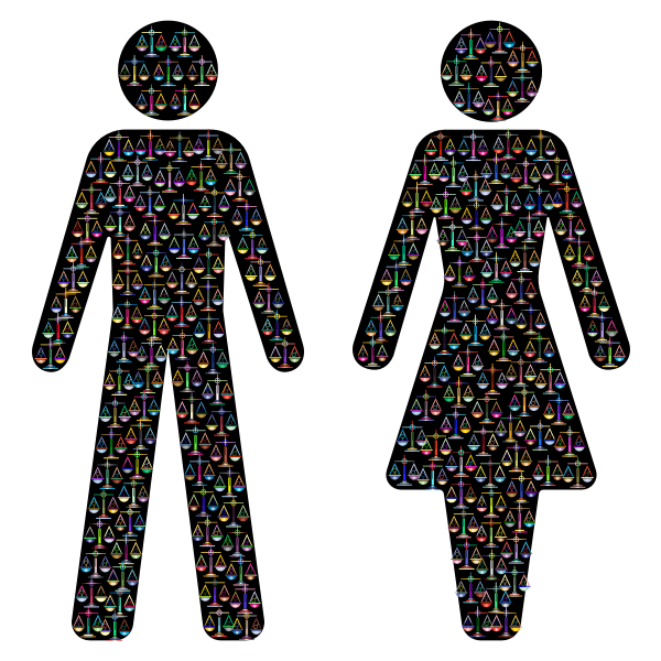 Prismatic Gender Equality Male And Female Figures 3