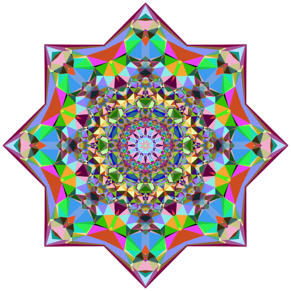 Prismatic Geometric Flower 3