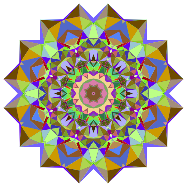 Prismatic Geometric Flower