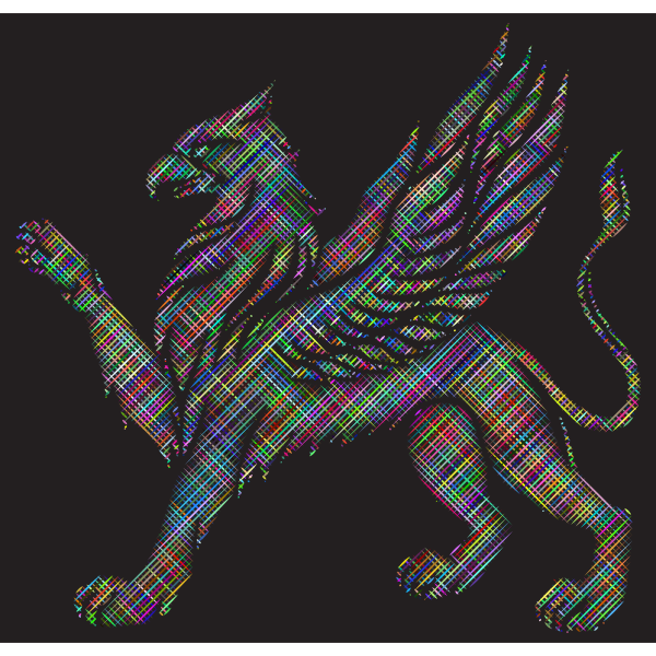Griffin with prismatic pattern