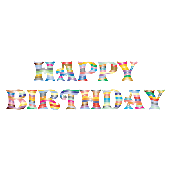 Prismatic Happy Birthday Typography 2