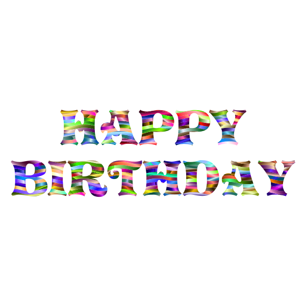 Prismatic Happy Birthday Typography 5