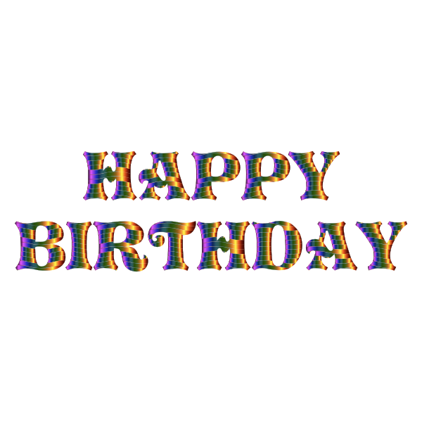 Download Prismatic Happy Birthday Typography 6 | Free SVG