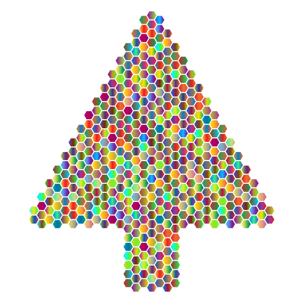 Prismatic Hexagonal Abstract Christmas Tree 4