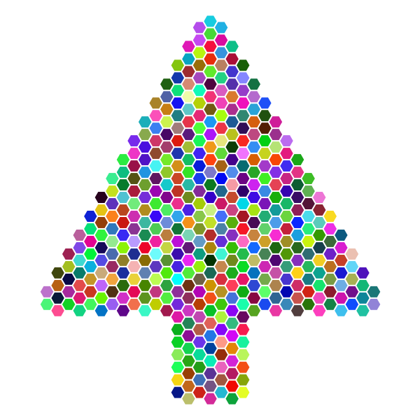Prismatic Hexagonal Abstract Christmas Tree