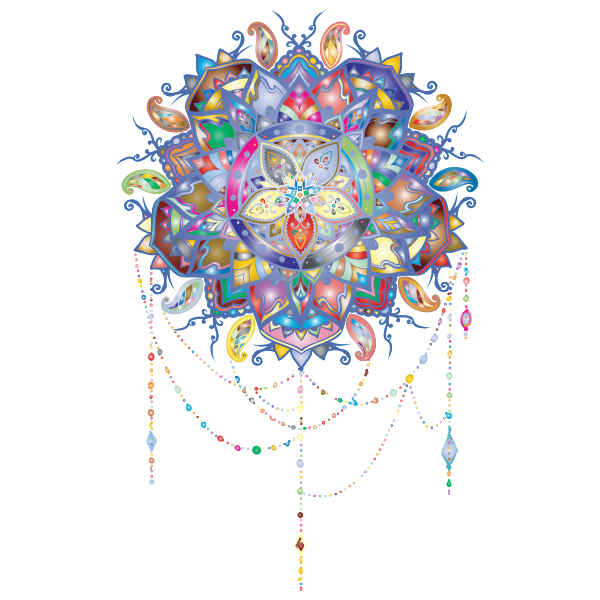 Prismatic Intricate Floral Mandala