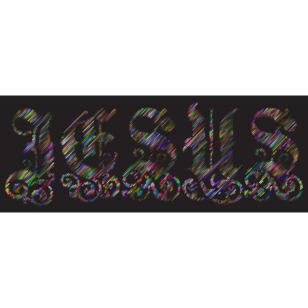 Prismatic Jesus Typography Lines 3