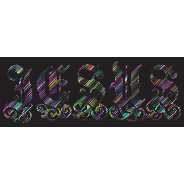 Prismatic Jesus Typography Lines