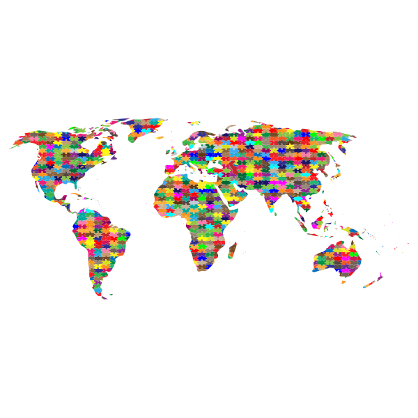 Prismatic Jigsaw Puzzle World Map 2
