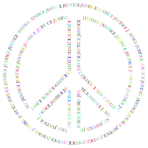 Prismatic Justice Peace Symbol No Background | Free SVG