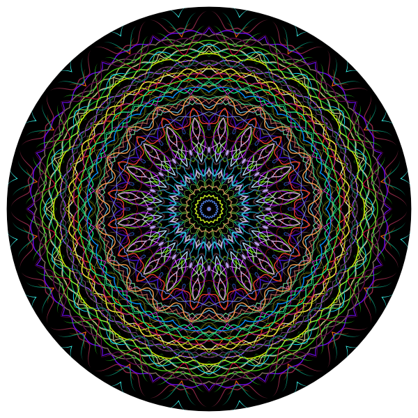 Prismatic Line Art Mandala 2