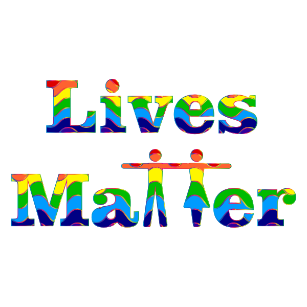 Prismatic Lives Matter Typography 3 Variation 2