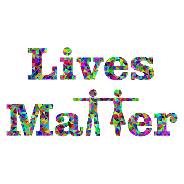 Prismatic Lives Matter Typography